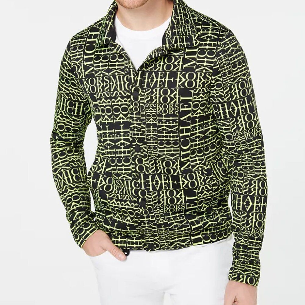 Michael Kors Graphic Black and Green Jacket